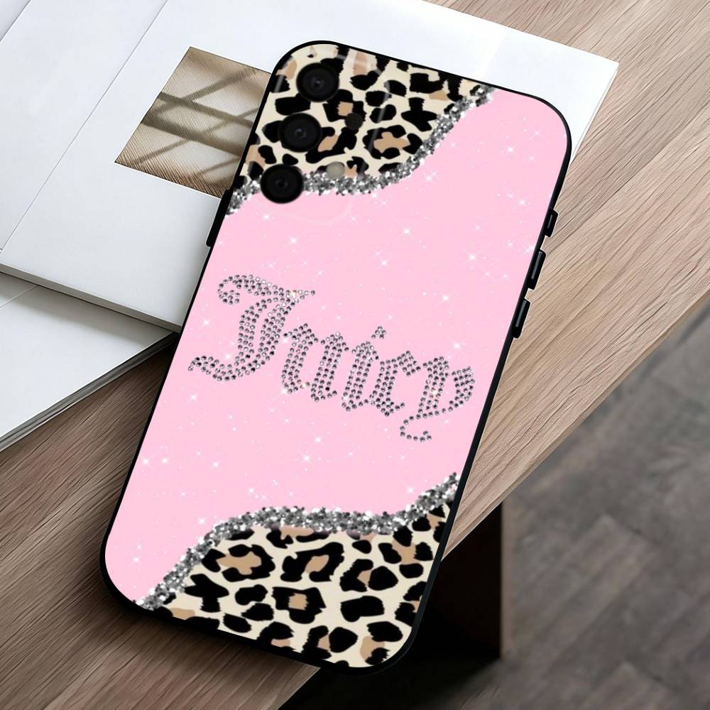 J-Juicy C-Couture Чехол для телефона для Samsung Galaxy A73,A72,A71,A70,A53,A52,A51,Других Мягкий черный чехол