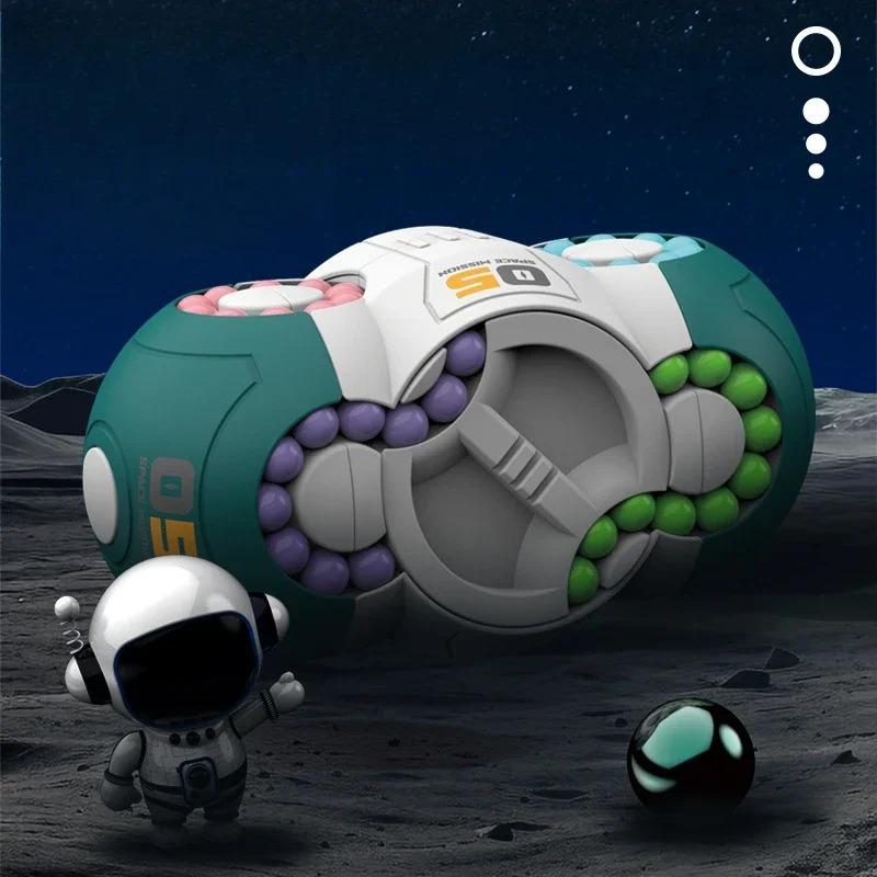 Fingertip Magic Cube Eight Sided Space Magic Cube with Ball BearingS,Finger Gyroscope Rotation Stress Relief Device - Educational Thinking Toy