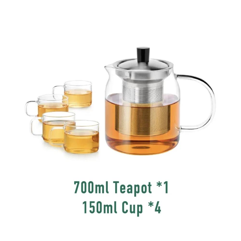 SAMADOYO-Heat-Resistant Glass Teapot, Large Capacity Tea Maker, Tea Water Separation and Filtration, Household Teapot