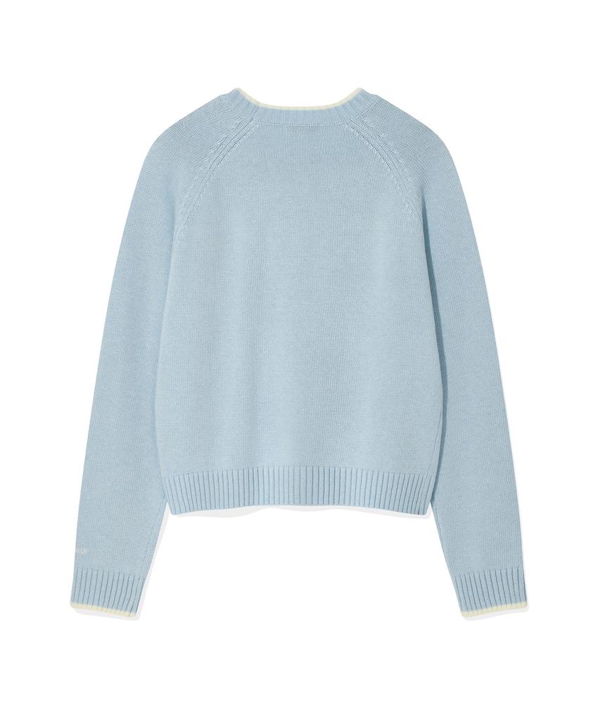WACKY WILLY Women'S Lily Patch Color Block Pullover Blue