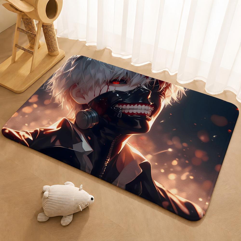 Tokyo Ghoul Floor Mat Floor Mat Soft Flannel Non-Slip Door Rug for Living Room