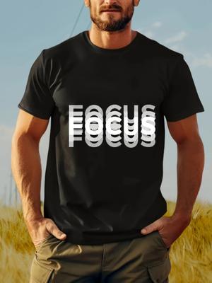 Футболка FOCUS с коротким рукавом для мужчин и женщин - Яркий графический дизайн 'FOCUS'