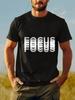Футболка FOCUS с коротким рукавом для мужчин и женщин - Яркий графический дизайн 'FOCUS'