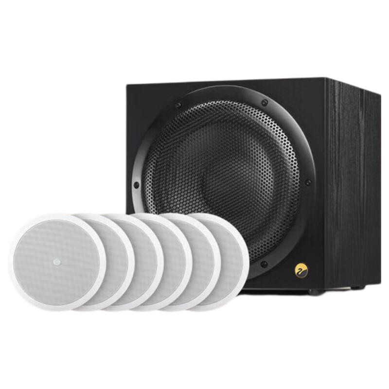 HiVi JX6*6+Sub10G Fixed Impedance Ceiling Speaker System CN plug (adapter included) (CN version)