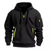 Men's Multi-Pocket Zipper Hoodie Jacket for Spring and Autumn