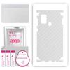apgo Protective Skin Sticker for the Back+sides Compatible with Samsung Galaxy M21s, Full Wrap Film, Foil, Vinyl - Pattern Transparent Carbon