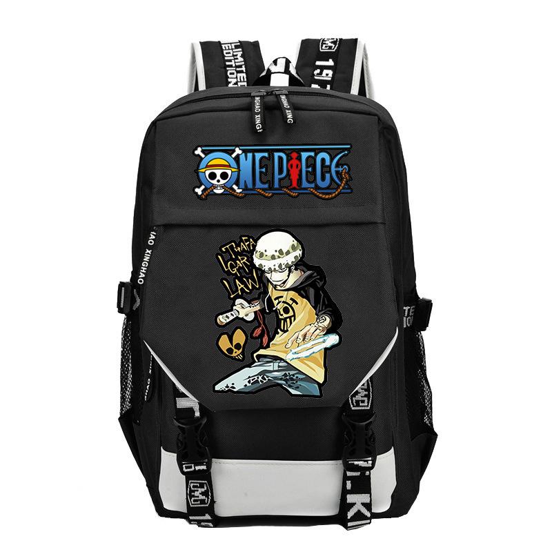 Japan cartoon comics One Piece themed printed backpack with USB port large capacity stylish backpack 0033