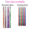 93/120cm Sparkle Synthetics Hair Extensions Tinsel Rainbow Colored Strands Girls Headwear Hairbinge Hair Laser False  Decor