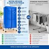 Séchoir à Linge Chauffant Électrique 1200 W, Étendoir à Vêtements 2 Niveaux, 6 Barres, 6 Supports Cintres, Housse Oxford, Minuterie
