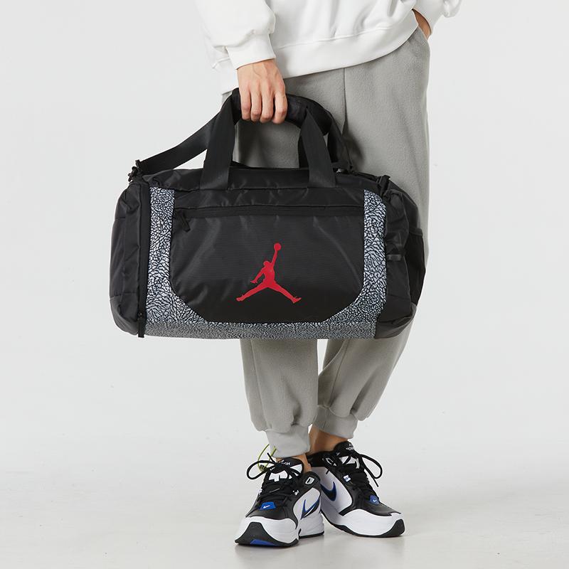 Jordan Полиэстеровая дорожная сумка, спортивная сумка, сумка через плечо, обычная, унисекс, черная, Jordan JD2233014TD-001