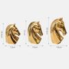 1PC Golden Horse Head Ornament Creative Room Decoration Porch TV Wine Cabinet Study Office Home Decoration Gift