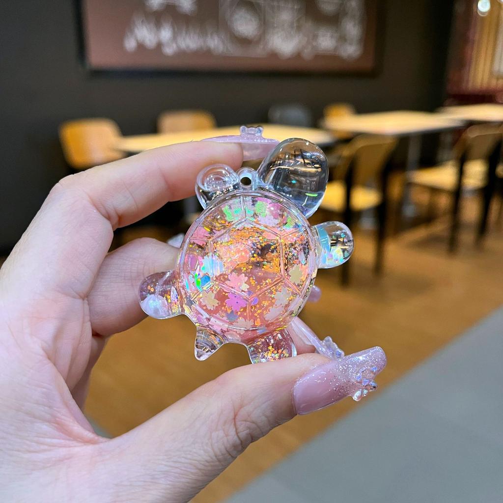 Diy Creative Table Toy Gift with Luminous Sand, Dazzling and Sparkling Turtle Ornaments