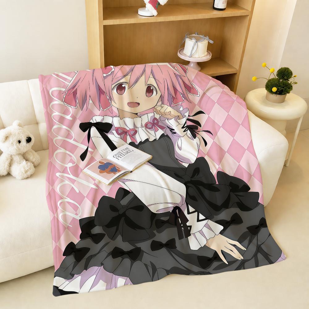 Аниме Арт Милый P-Puella Magi Madoka Magica Теплое Мягкое Плюшевое Одеяло Для Дивана Гостиной Дневной Сон Дом Спальня Подарок Фланель Питомцы Hogar