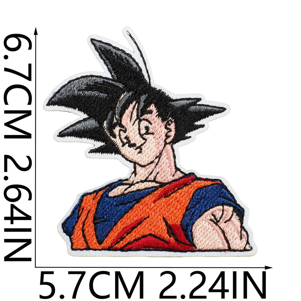 Japanese Anime Character Embroidery Cloth Sticker Cartoon Muscle Man Patch Sticker Bag Decoration Cosplay Embroidery Chapter Boy