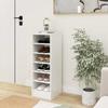 VidaXL Shoe Cabinet White 31.5x35x90 Cm Chipboard