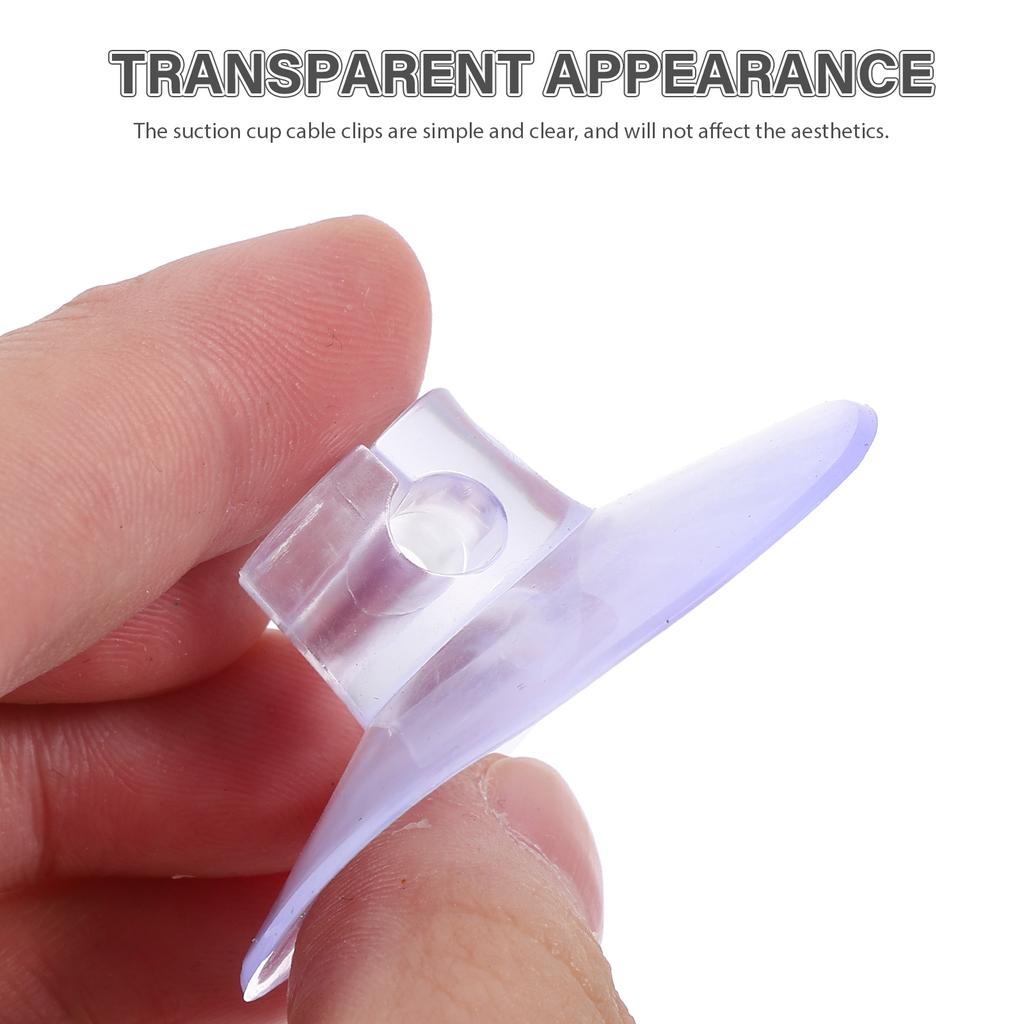 12 Pcs Cable Clips Fixing Suction Cup Clamp Light Holders for Windows Cord Organizer Fairy Lights Glass Wire