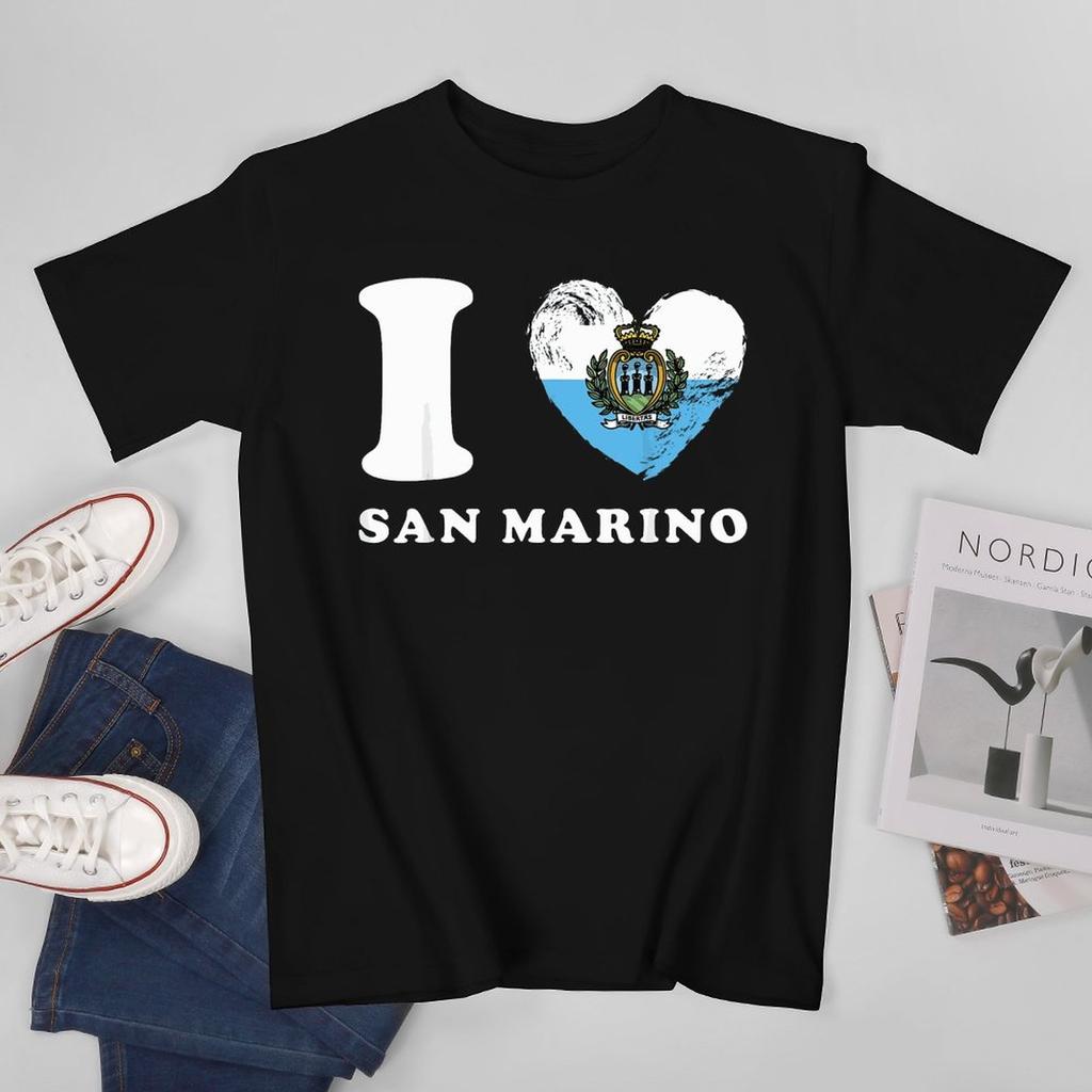 More Design San Marino Flag San Marinese Unisex Tshirt Tees Tshirt Oneck T Shirts Unisex Boys Clothing 100 Cotton