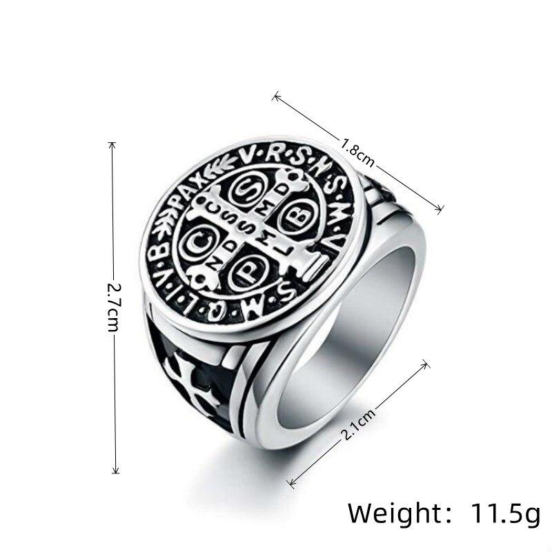 1 шт. Винтажное кольцо Мужское Ши Хип-хоп Трендовое Снежинка Руна Рыцарь Компас Множество Узоров Цинковый Сплав Антикварные Ювелирные Изделия
