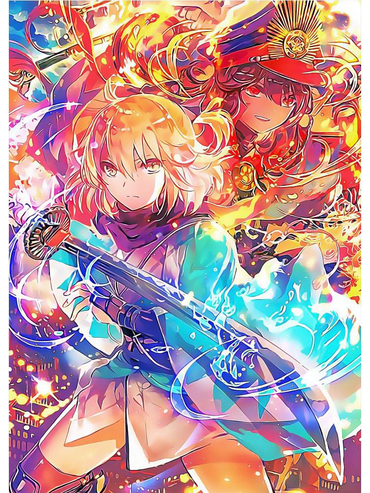 Fate Stay Night Япония аниме постер с фильмами Kawaii Холст Картина Настенная картина для детей Гостиная Украшение дома