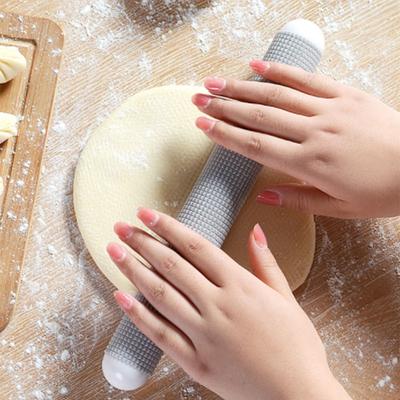 1 шт.- Скалка Бытовой инструмент для выпечки Антипригарная Ручная Раскатка Теста для Пельменей Плавающая Точка Хлеб Выпускной Стержень Скалка Розовая