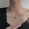 S925 Sterling Silver Necklace Unique Creative New Clavicle Chain Women Ins Cold Style Romantic Warm Lipstick Necklace