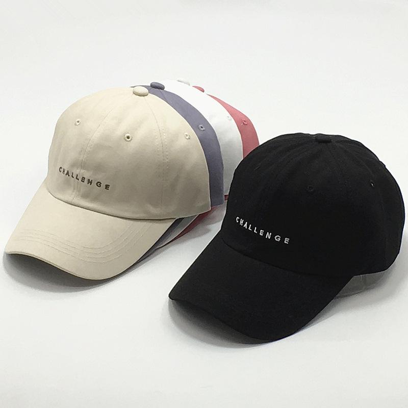 Summer hat female ins small letter baseball cap male, traveling couple sunshade soft top cap tide