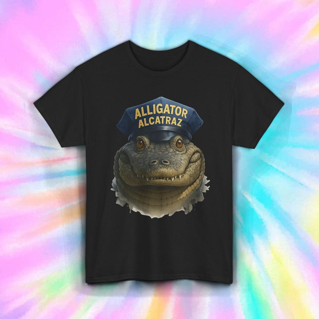 Alligator Alcatraz Shirt Animal Gator Prison Warden Costume Graphic Tee S-5XL