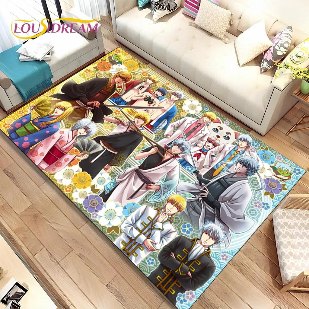 3D Gintoki Kagura Gintama аниме коврик, ковер для гостиной, спальни, дивана, коврик для украшения, детские игры, нескользящий напольный коврик