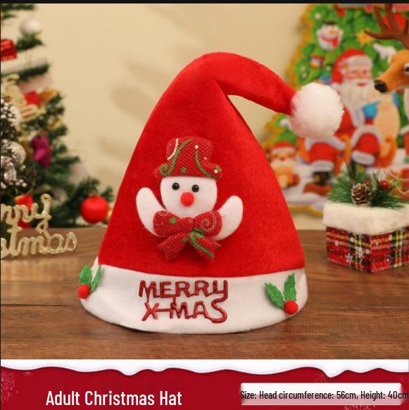 Толстая плюшевая шапка Санта-Клауса - Рождественский подарок для взрослых, мальчиков и девочек