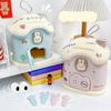 Piggy Bank Creative Shape Adorable Appearance Large Capacity Vibrant Color with Keys Save Money Acrylic Cartoon Money Coin Piggy