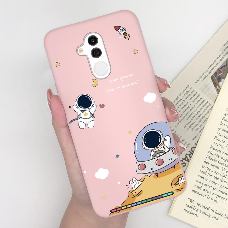 Case For Huawei Mate 20 lite Cute Astronaut Soft Matte Silicone Bumper For Huawei Mate 20lite Phone Back Cover Coque Bumper Capa