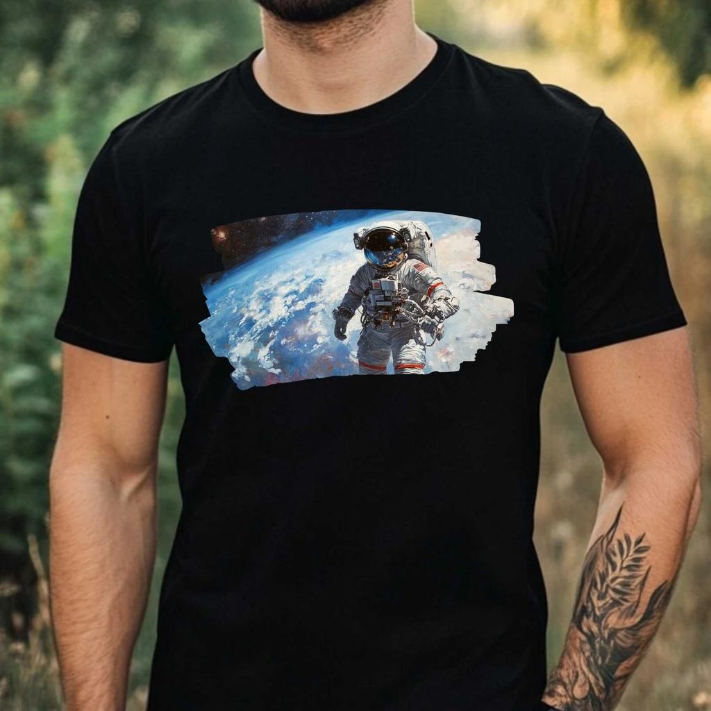 T-Shirt Herren Astronaut Motiv Baumwolle Größe XS bis 5XL
