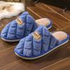 Winter Warm Home Slippers Women 2024 Fashion Closed Toe Plush Indoor Slides Woman Flat Heel Casual House Cotton Padded Shoes