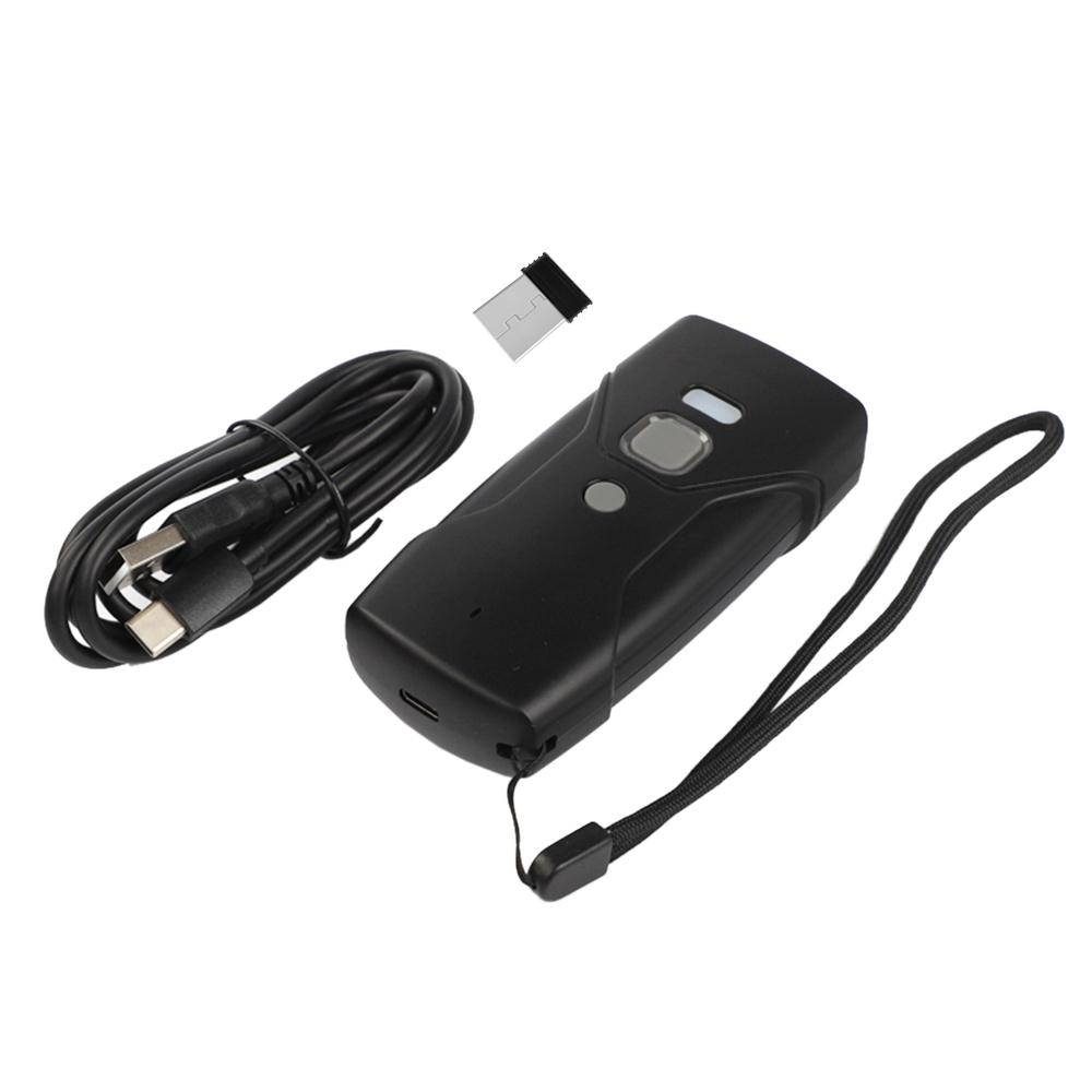 Portable Handheld Barcode Scanner Wired+2.4G+BT Three Mode Connection Support One Dimensional Barcode QR Code Fast