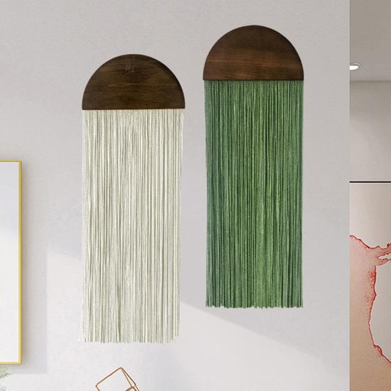 Бохо Гобелен с кисточками Настенный гобелен Стринговый гобелен Ручной работы Хлопковая веревка Гобелен с кисточками для украшения гостиной и спальни