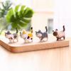 Decor Desktop Ornament Cartoon Cat Figurine Simulation Animal Model With Bowknot Mini Kitten Statue