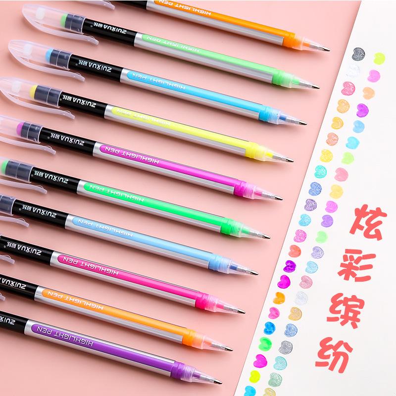 Ручка Luminous Quicksand Silver: Перламутровый маркер, меняющий цвет, для флуоресцентных заметок