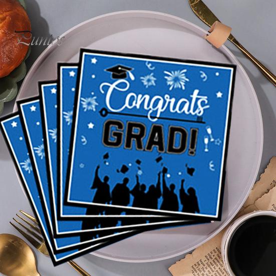 Набор одноразовых столовых приборов для выпускного вечера 2025 года. Поздравления выпускникам. Принадлежности для ужина с бумажными стаканчиками, тарелками, скатертью, баннерными салфетками.