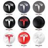 4pcs 56mm Car Emblem Wheel Hub Center Cap Stickers For Tesla Model S Model3 Model Y X Tire Center Cover Badge Decal Accessories