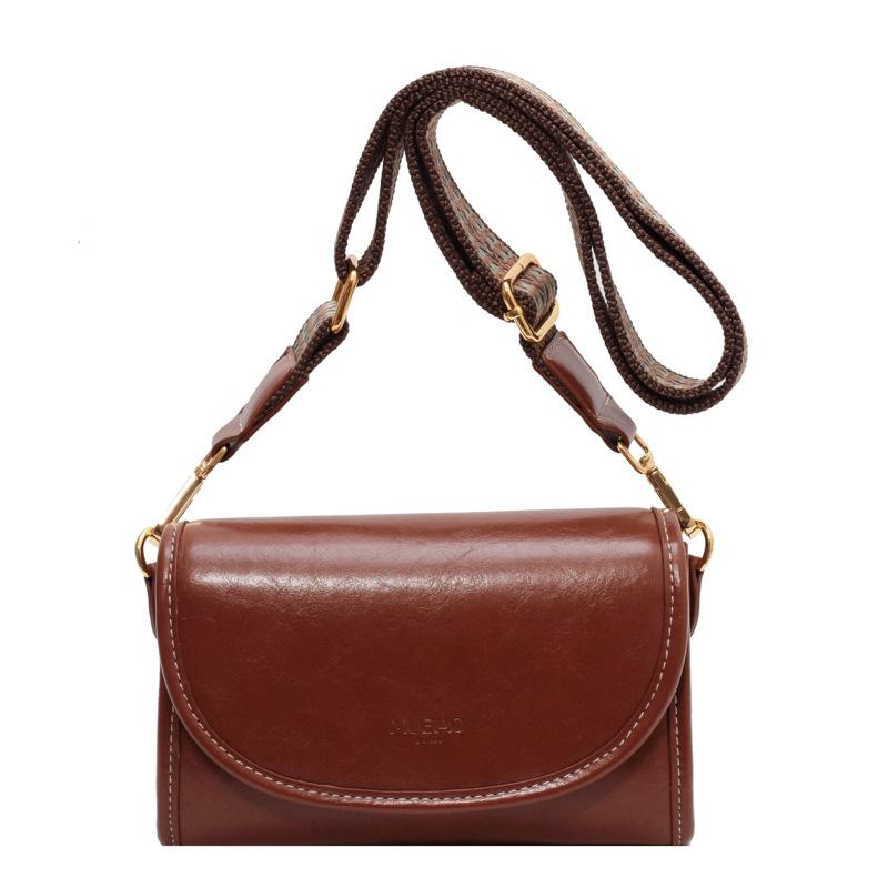 Нишевая дизайнерская сумка-мессенджер на одно плечо 2025 новая трендовая сумка осень-зима женская универсальная маленькая квадратная сумка с широким плечевым ремнем