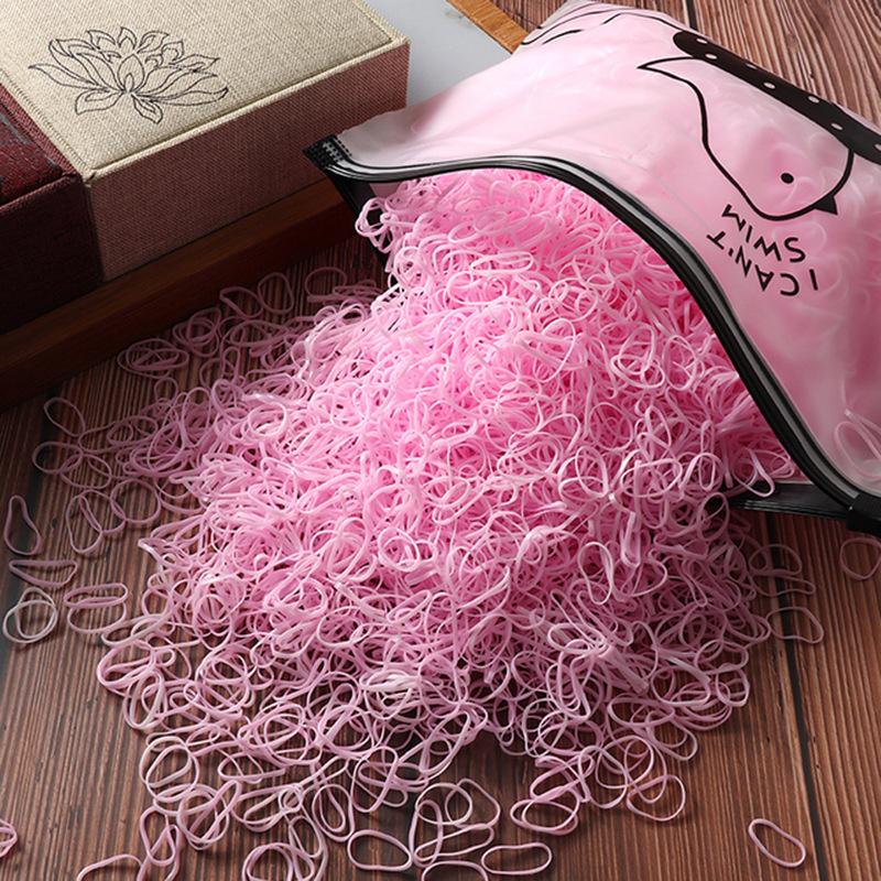 1000 шт., аксессуары для волос для девочек, нейлоновая резинка, эластичные ленты для волос, повязка на голову, детский держатель для хвоста, ленты, детские украшения, подарок