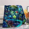 Bulbasaur Print Flannel Blanket, Ultra Soft High Quality All Seasons Warm Throw, Home Decor Cozy Blanket, Perfect Christmas Gift