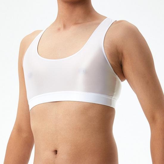 Мужской сексуальный глянцевый шелковистый жилет с круглым вырезом без рукавов, топы на бретельках, сплошной цвет, узкие топы с гладкой поверхностью