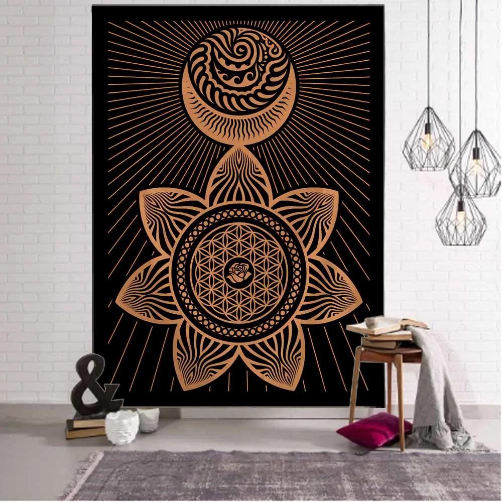 Гобелен с изображением совы Психоделический принт с изображением животных Настенный декор Эстетика Комната Гостиная Спальня Фон