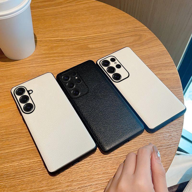 Винтажный чехол из натуральной кожи для телефона Samsung S25ultra-Crack, ударопрочный, водонепроницаемый, простой деловой, твердый чехол для Samsung S25/S25ultra/S25plus