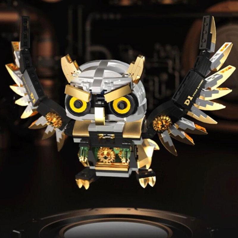 494 шт., коллекция Creator, серия Steam Da Vinci, элементы в стиле сова, панк, механические строительные блоки, модель сборки T7003