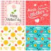 12 Sheets/Pack Mother'S Day Material Paper-Cut Scrapbook Card Pink Background