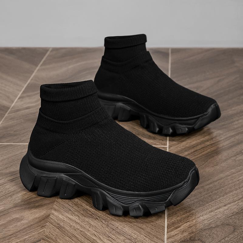 Fashion Knit Men Casual Sneakers Comfortable Socks Walking Shoes Couple Comfortable Outdoor Wear-resistant Trainer Running Shoes