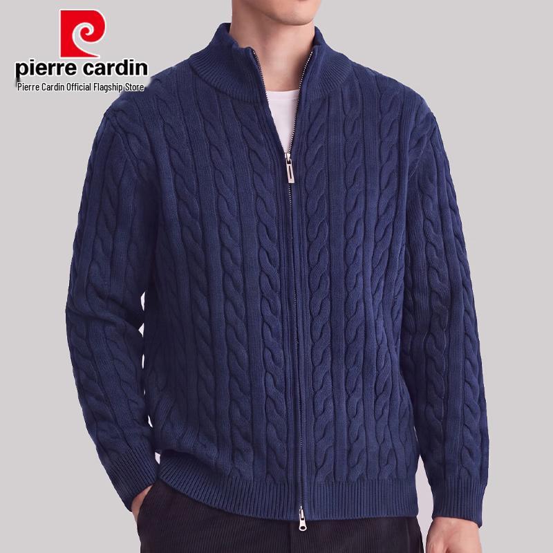 Pierre Cardin Men's Casual Zipper Knit Cardigan