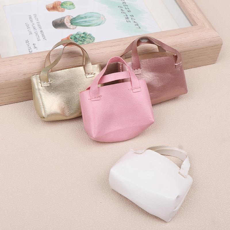 Милая мини-сумка из искусственной кожи, сумка для миниатюрной куклы, игрушки, декор, подарки для детей